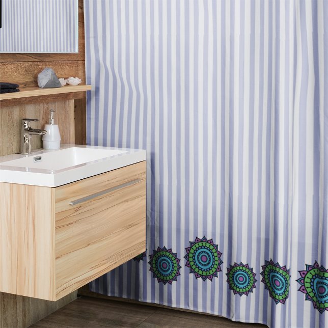 Rideau de douche Mandala à main (Créateur téléchargé)