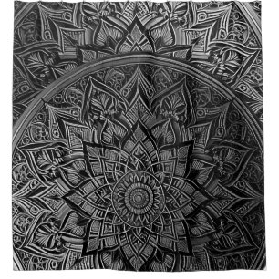 Rideau de douche Mandala Argent