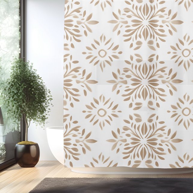 Rideau de Douche Mandala Bohème Minimaliste (Créateur téléchargé)