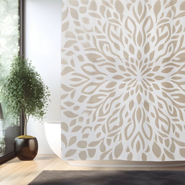 Rideau de Douche Mandala Bohème Minimaliste (Créateur téléchargé)