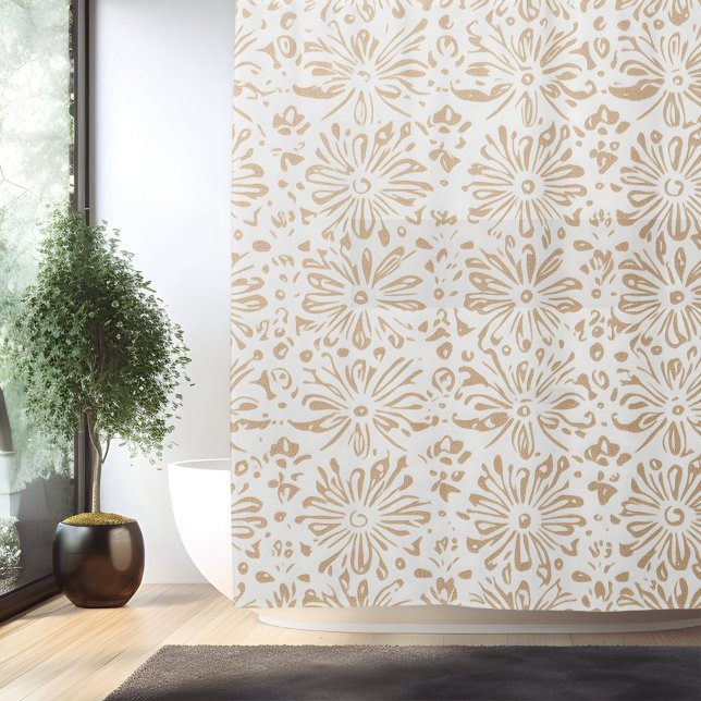 Rideau de douche mandala bohème minimaliste (Créateur téléchargé)