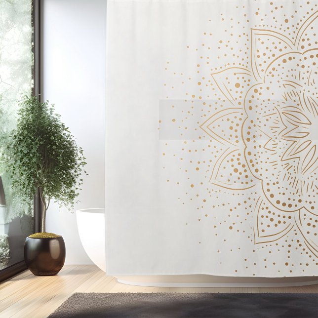 Rideau de Douche Mandala Minimaliste Bohème (Créateur téléchargé)