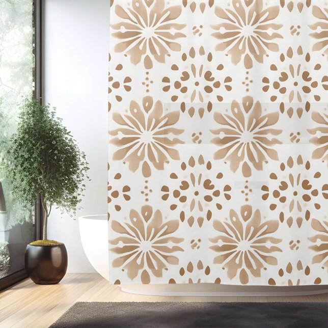 Rideau de douche mandala minimaliste boho (Créateur téléchargé)