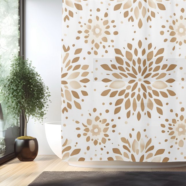 Rideau de douche mandala minimaliste boho (Créateur téléchargé)