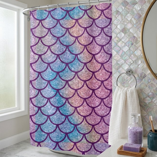 Rideau de douche Mermaid Shimmer Scale (Créateur téléchargé)