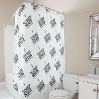 Rideau de douche minimaliste personnalisé à la mar