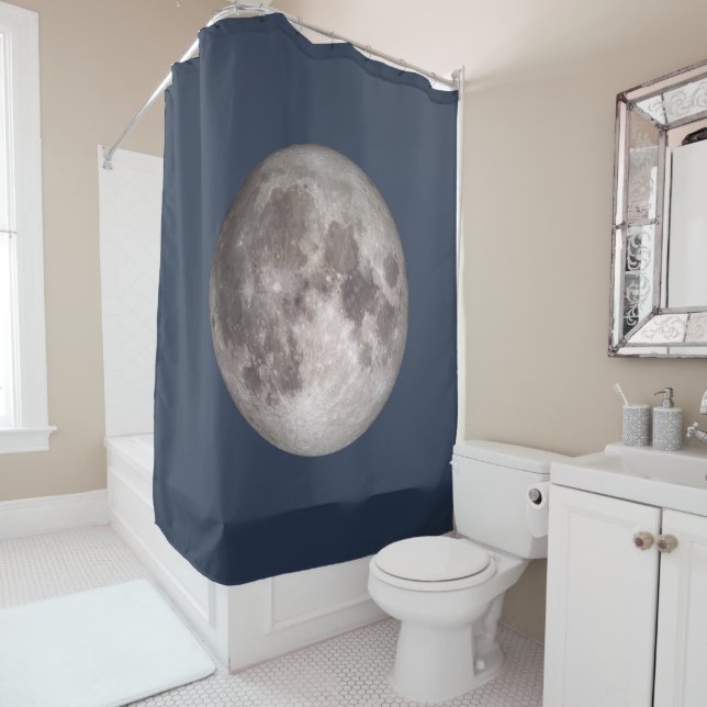 Rideau de douche MOON EN ARGENT (En situation)