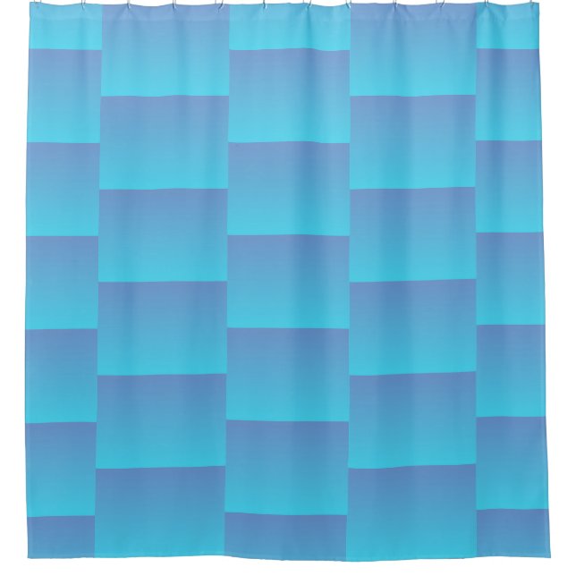 Rideau de douche motif abstrait turquoise (Devant)