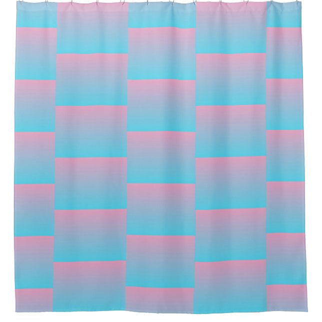Rideau de douche motif abstrait turquoise (Devant)