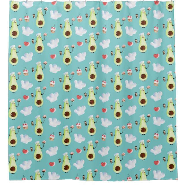 Rideau de douche Motif Avocado (Devant)