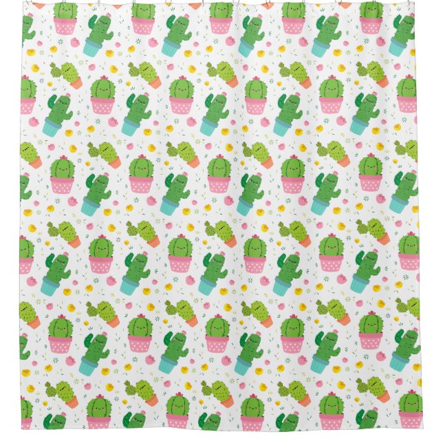 Rideau de douche Motif Cactus (Devant)