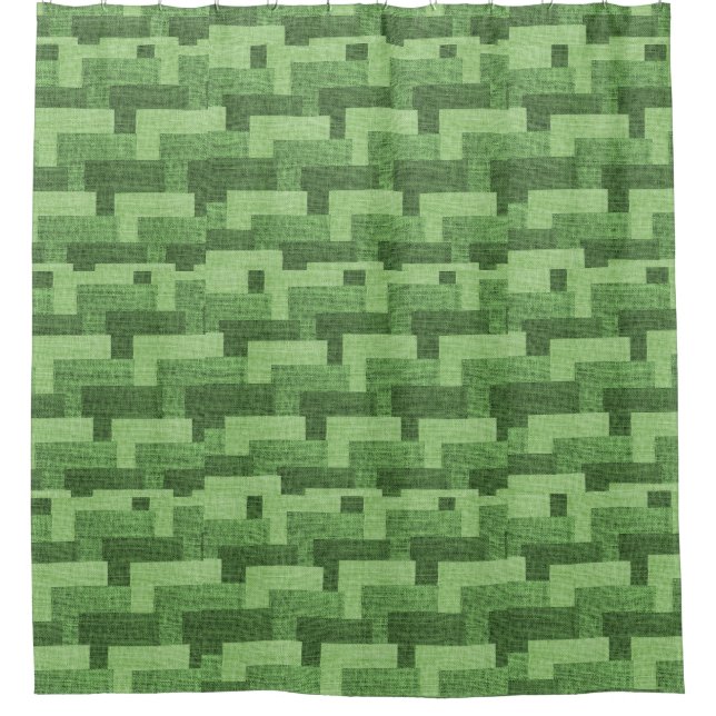 Rideau de douche Motif vert (Devant)