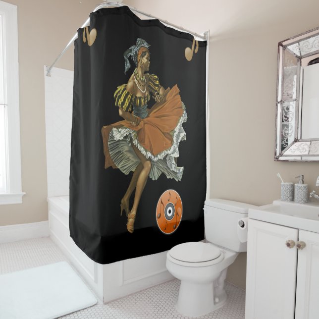 Rideau de douche Musique (En situation)