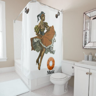 Rideau de douche Musique