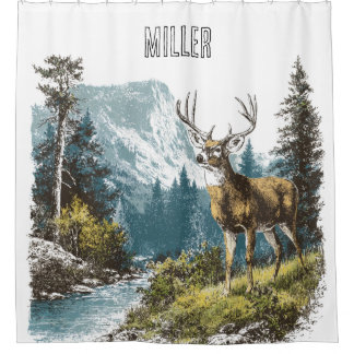 Rideau de douche Nature Cerf