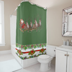 Rideau de douche Noël