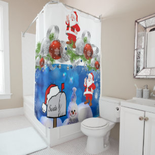 Rideau de douche Noël