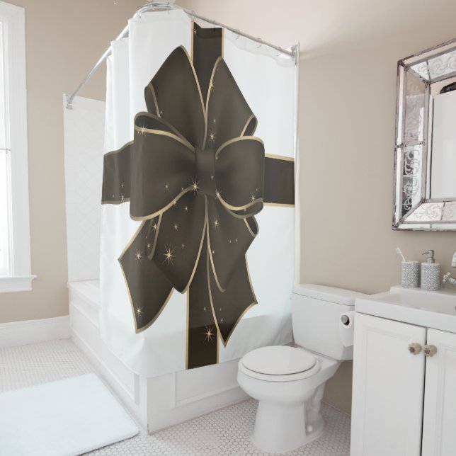 Rideau de douche Noël (En situation)