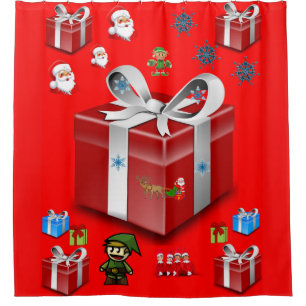 Rideau de douche Noël