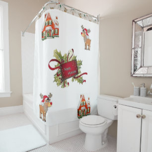 Rideau de douche Noël