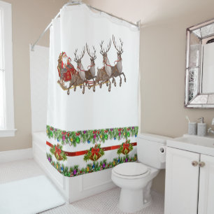 Rideau de douche Noël