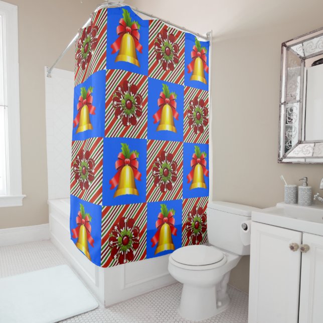 Rideau de douche Noël (En situation)
