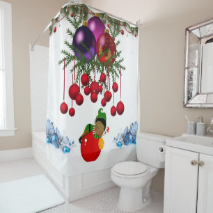 Rideau de douche Noël