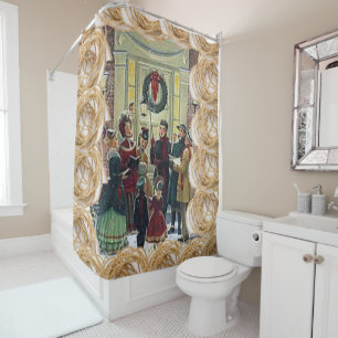 Rideau de douche Noël