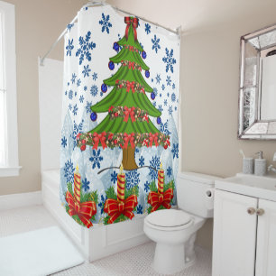 Rideau de douche Noël
