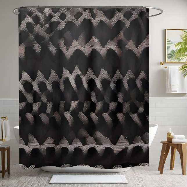 Rideau de douche noir Design tribal (Créateur téléchargé)