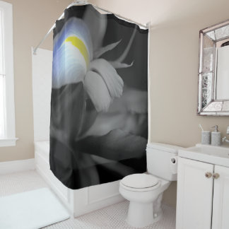 Rideau de douche noir et blanc Iris