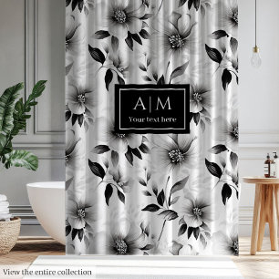 Rideau de douche noir et blanc tendance pour elle