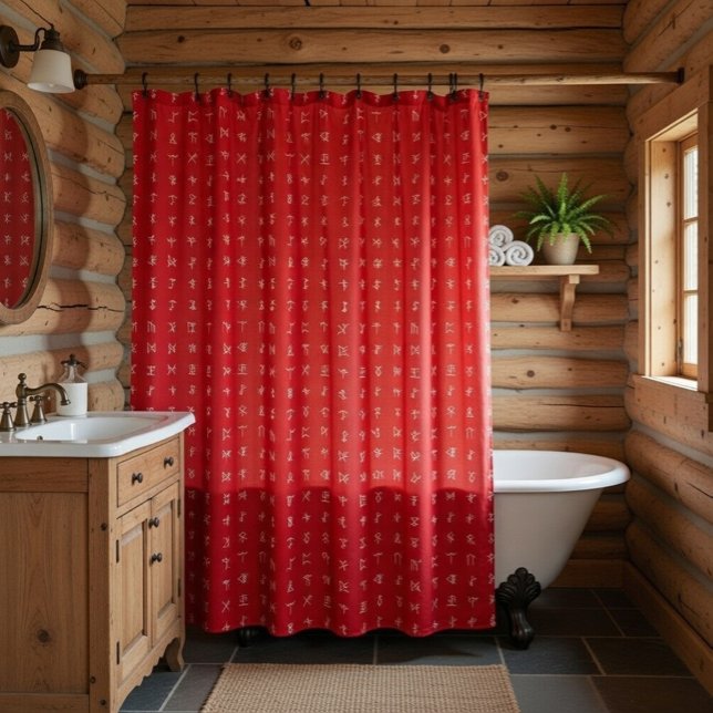 Rideau de douche Norse Runes (Créateur téléchargé)