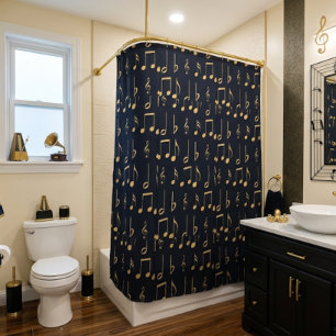 Rideau de douche Notes de Musique