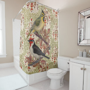 Rideau de douche Oiseau floral