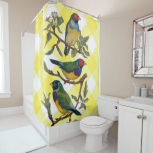 Rideau de douche Oiseau Jaune