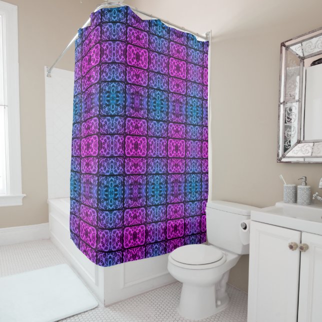 Rideau de douche Paisley (En situation)