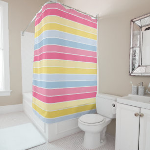 Rideau de douche Pastel Stripe
