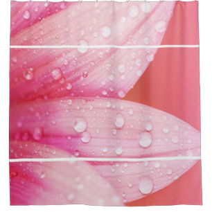 Rideau de douche/pédales de fleurs roses avec gout