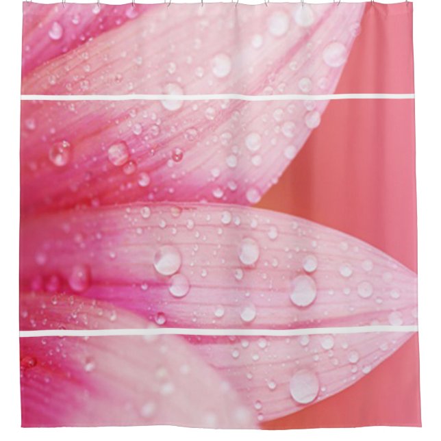 Rideau de douche/pédales de fleurs roses avec gout (Devant)