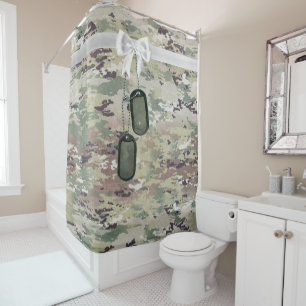 Rideau de douche personnalisé Armée OCP Camo Unifo