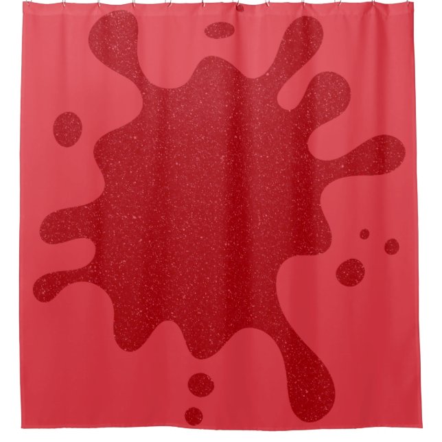 Rideau de douche personnalisé éclaboussure rouge t (Devant)