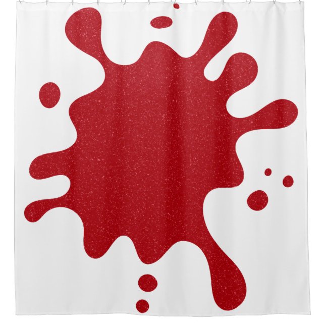 Rideau de douche personnalisé Rouge tomate éclabou (Devant)