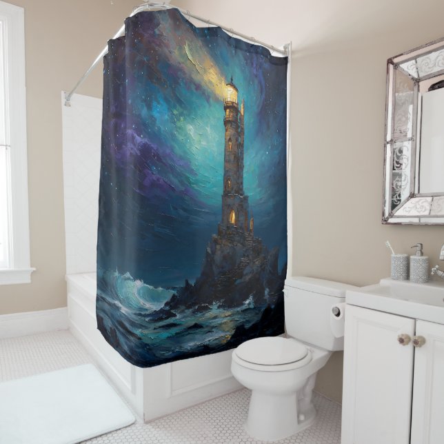Rideau de douche phare (En situation)