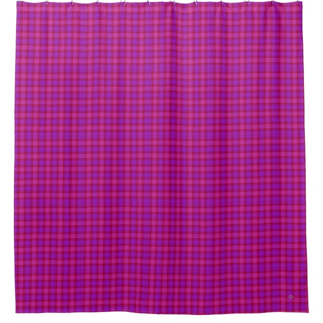 Rideau de douche Pink et violet Plaid HAMbyWG (Devant)