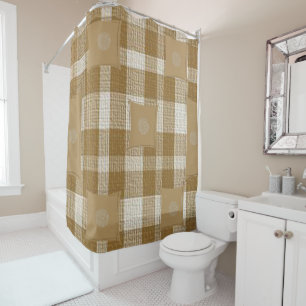 Rideau de douche plaqué