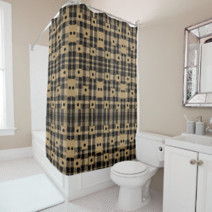 Rideau de douche plaqué