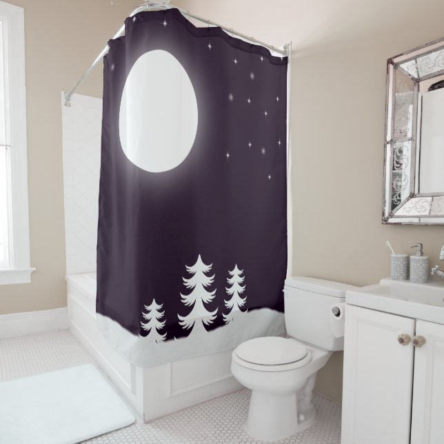 Rideau de douche pleine lune (En situation)