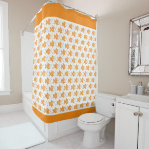 Rideau de douche Poissons Orange