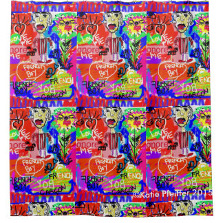 Rideau de douche Pop Art Graffiti French Boy Love 